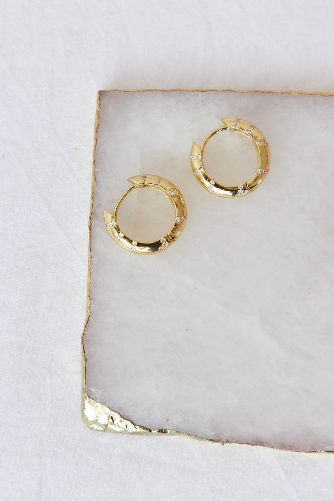 18 Karat Earrings with Bold Lines Jasmine's Boutique Australia