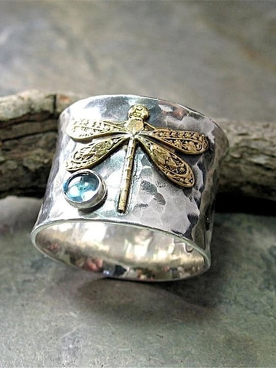 Insect Ring Aquamarine Jasmine's Boutique Australia