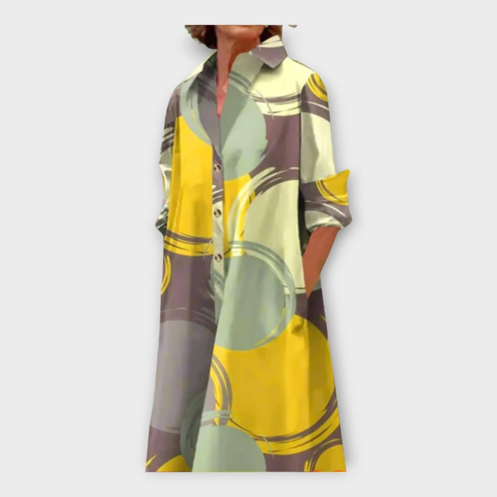 Handmade Dress with Geometric Pattern Jasmine's Boutique Australia