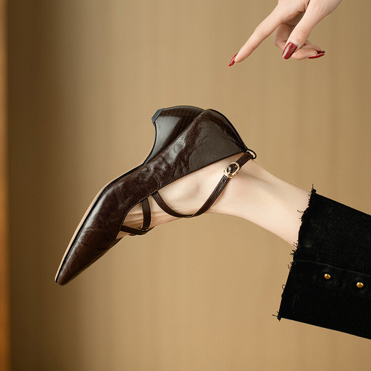 Lira Genuine Leather Heels  Liora Lane Boutique