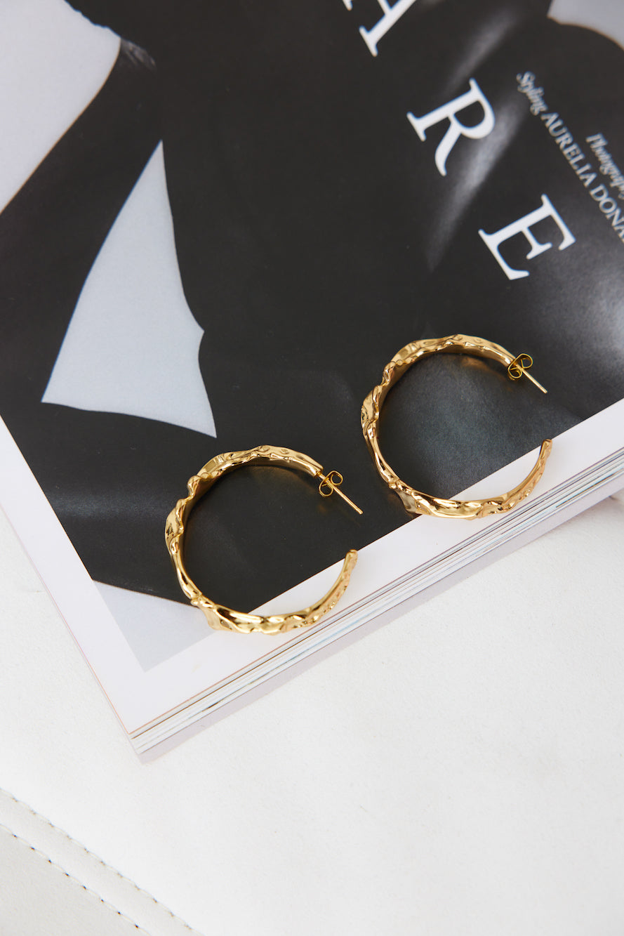 24 Karat Gold-Plated Woven Earrings Jasmine's Boutique Australia