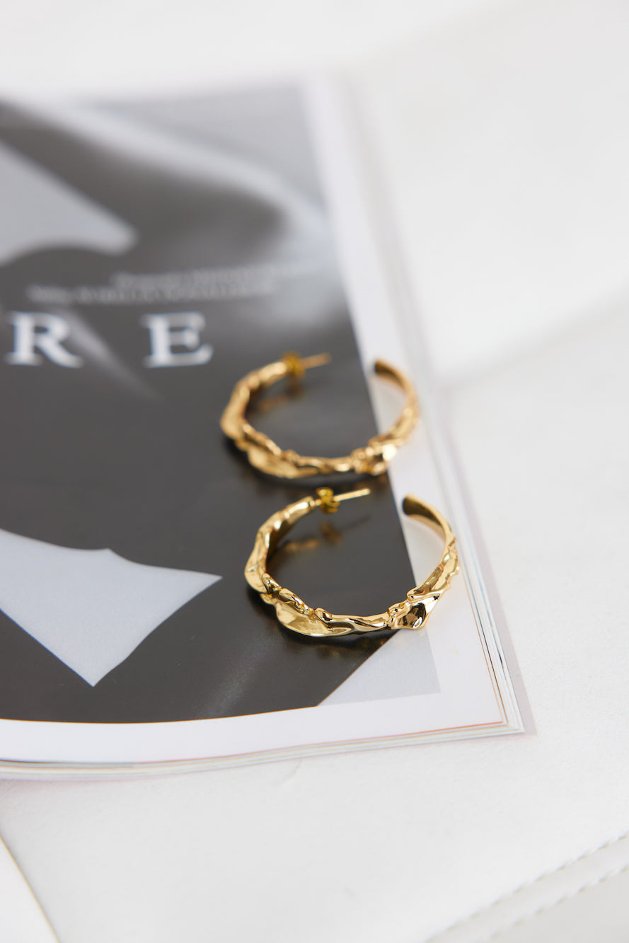 24 Karat Gold-Plated Woven Earrings Jasmine's Boutique Australia