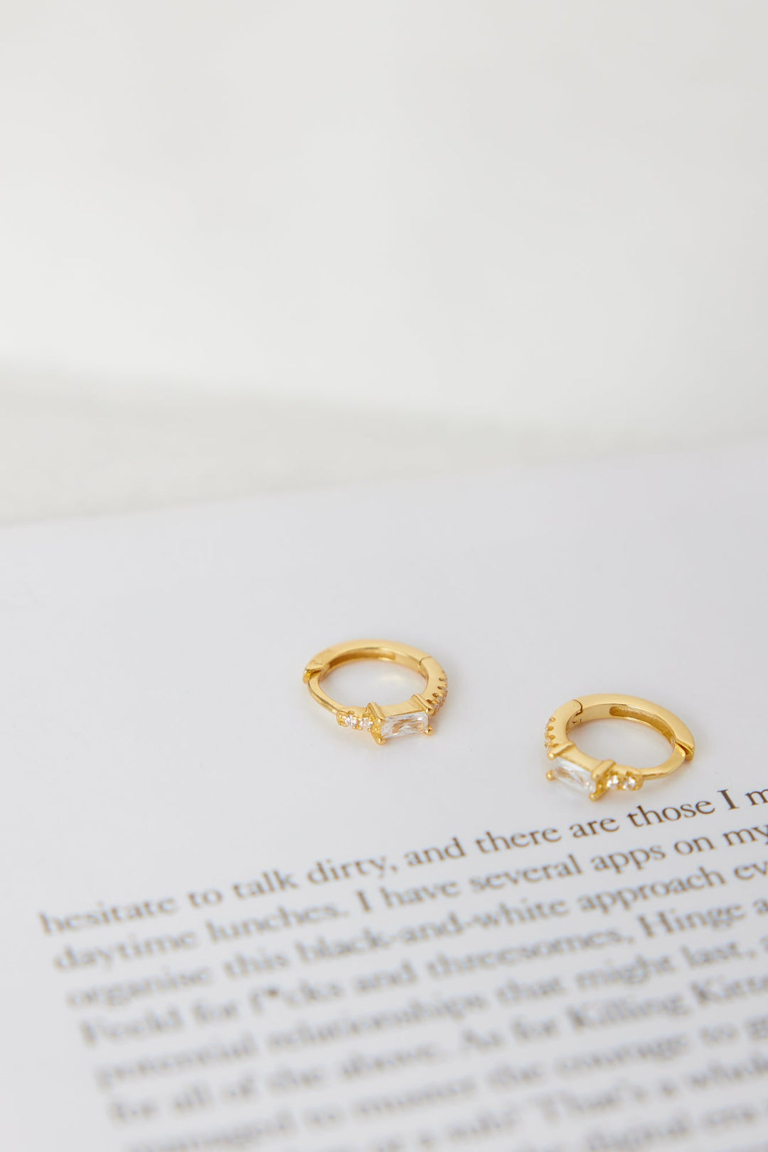 18 Karat Gold Plated Eyes To The Soul Earrings Clear Jasmine's Boutique Australia