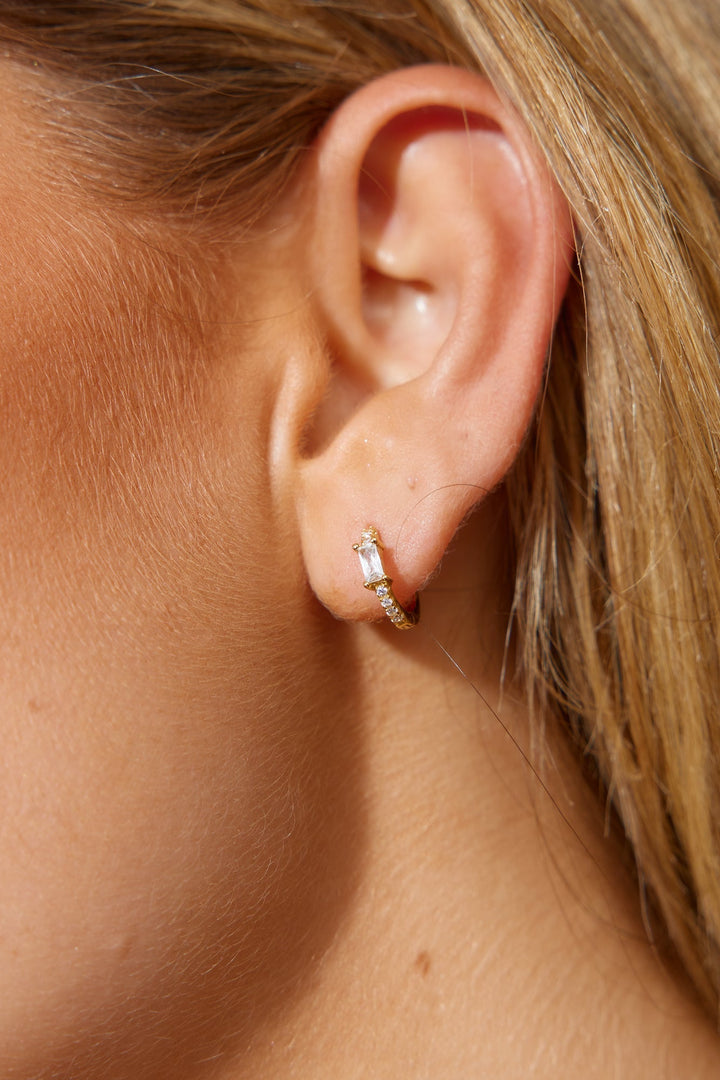 18 Karat Gold Plated Eyes To The Soul Earrings Clear Jasmine's Boutique Australia