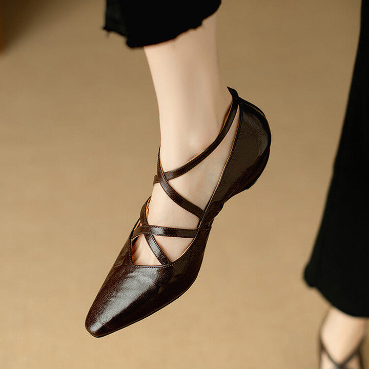 Lira Genuine Leather Heels  Liora Lane Boutique