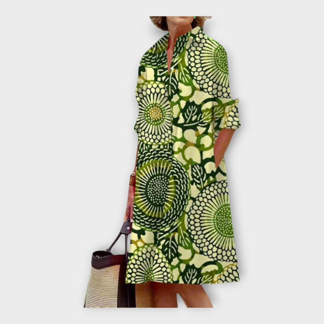 Handmade Dress with Geometric Pattern Jasmine's Boutique Australia