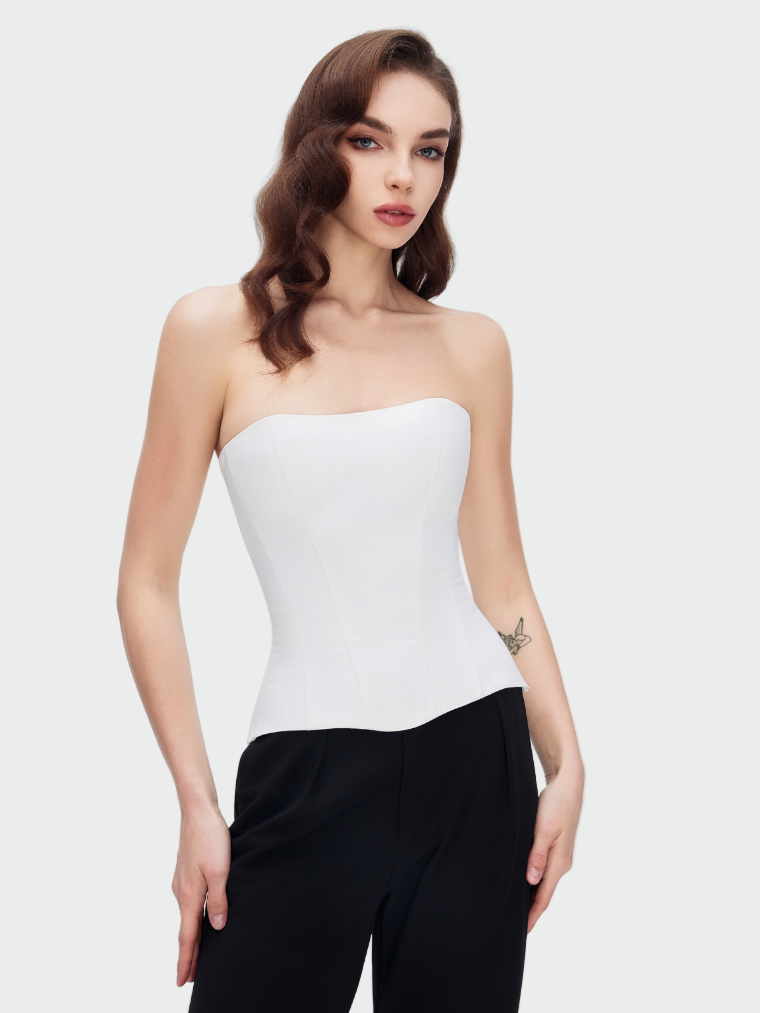 Sleek Noir Strapless Corset Jasmine's Boutique Australia