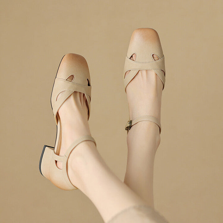 Zolain Genuine Leather Sandals  Liora Lane Boutique  Beige / 9.5 59.99