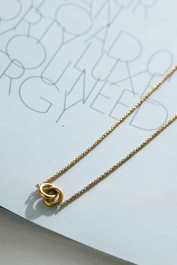 Our 18 Karat Gold Necklace with Love Rings Jasmine's Boutique Australia