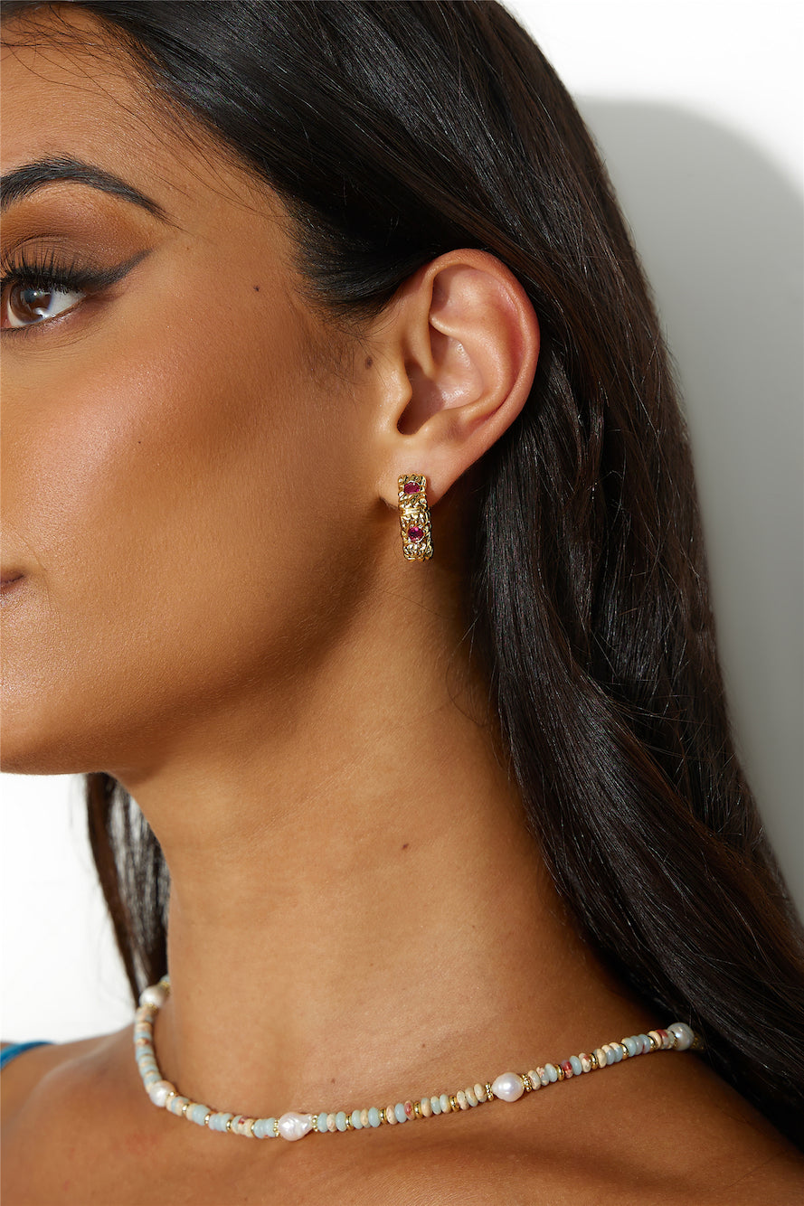 18 Karat Gold Plated Earrings Gorg Gem Gold Jasmine's Boutique Australia