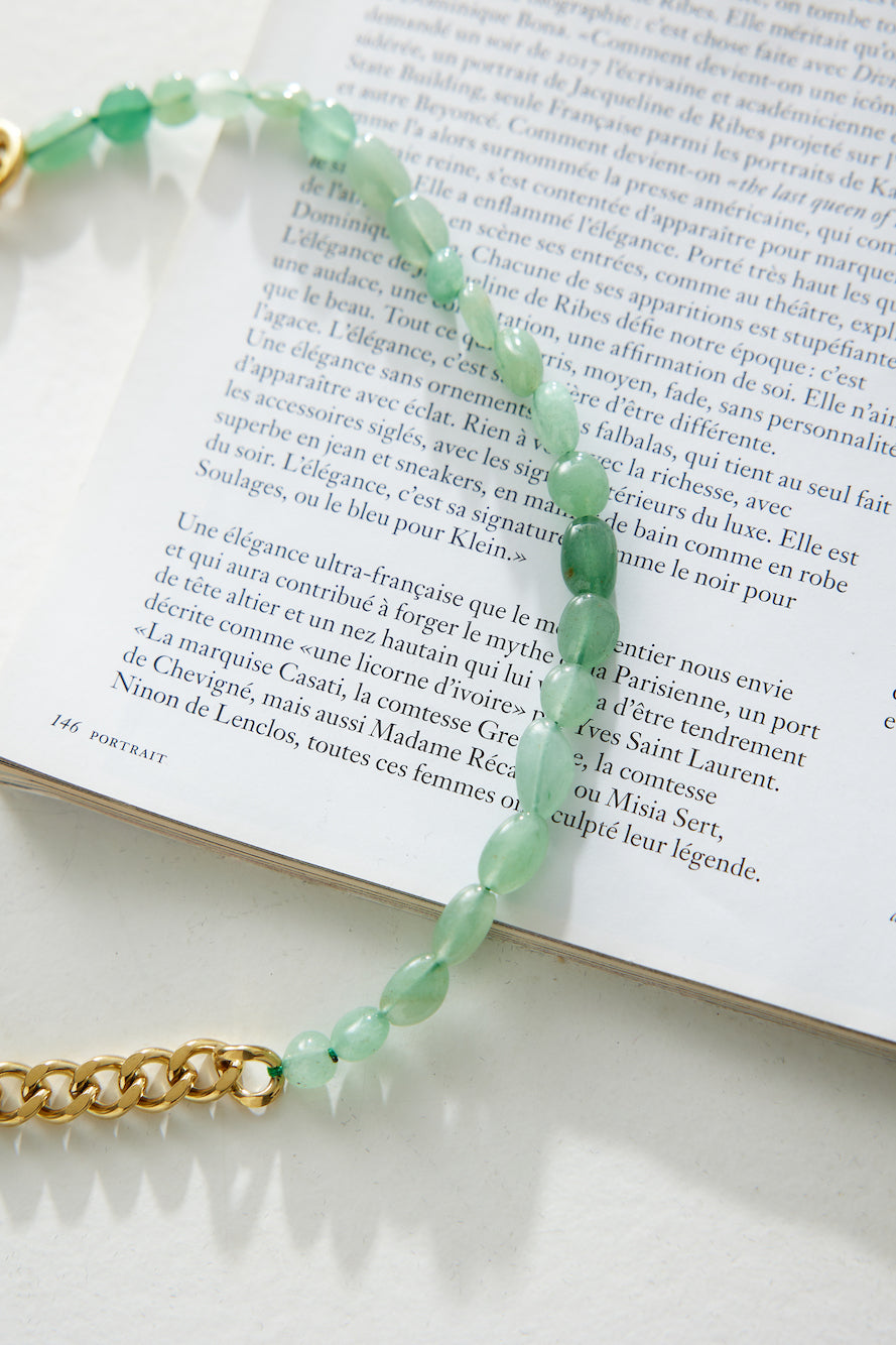 18 Karat Necklace with Hidden Letters Green Gold Jasmine's Boutique Australia