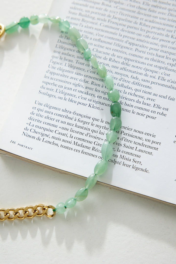 18 Karat Necklace with Hidden Letters Green Gold Jasmine's Boutique Australia