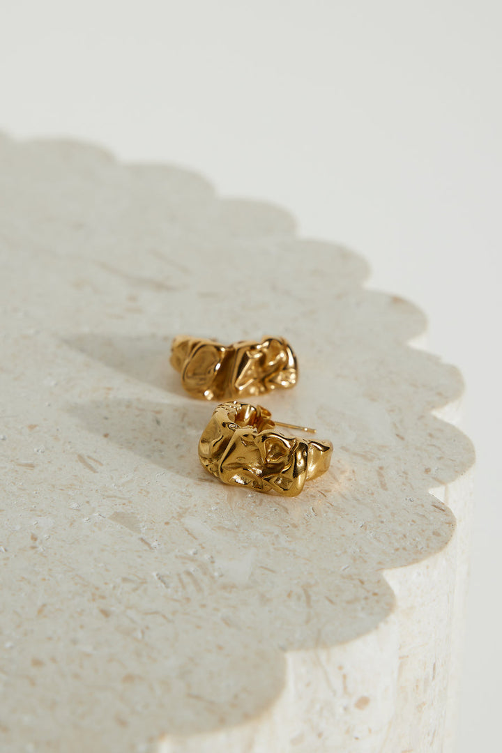 18 Karat Gold-Plated Modern Times Earrings Jasmine's Boutique Australia