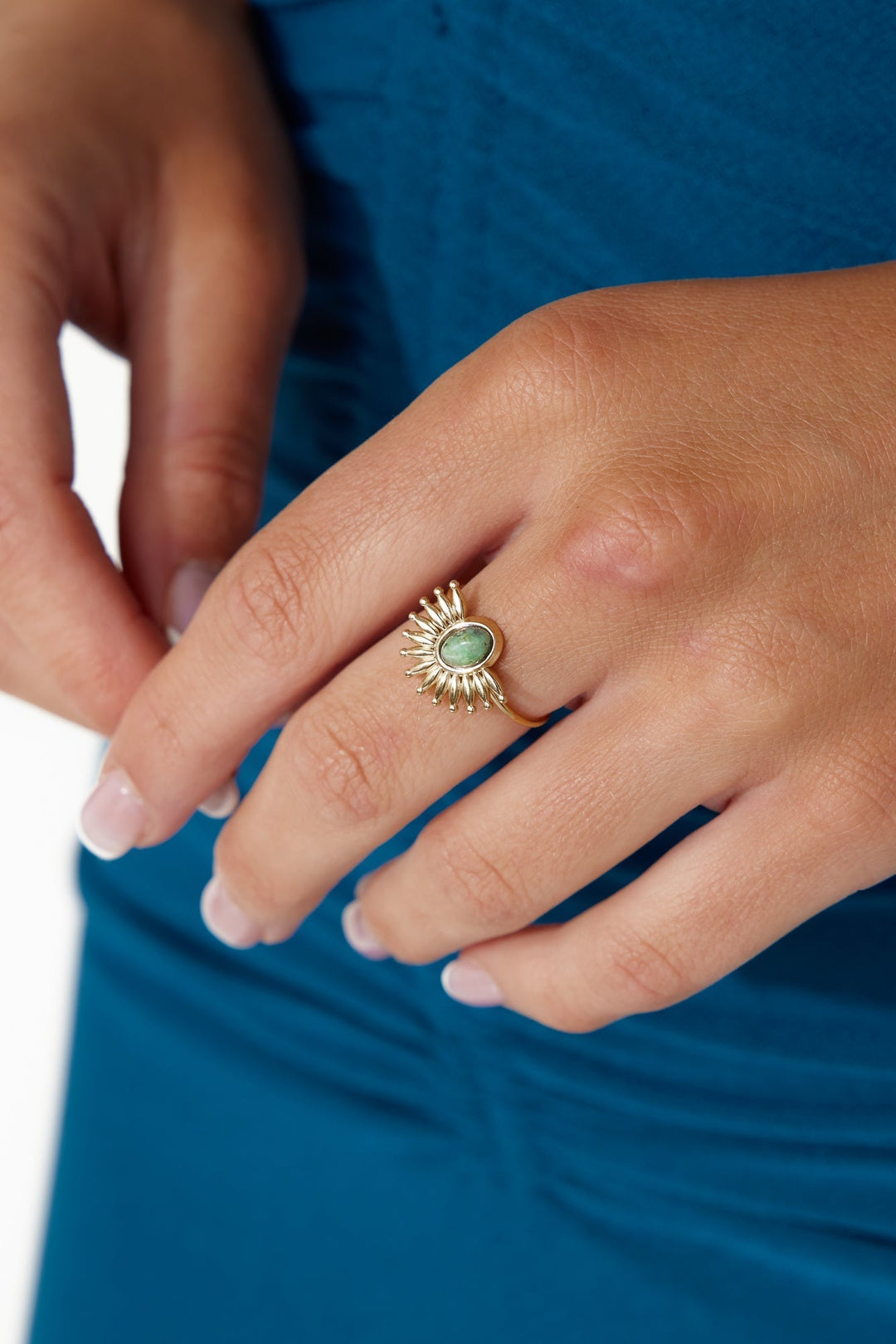 Gold-plated shiny sun ring 18 karats Jasmine's Boutique Australia