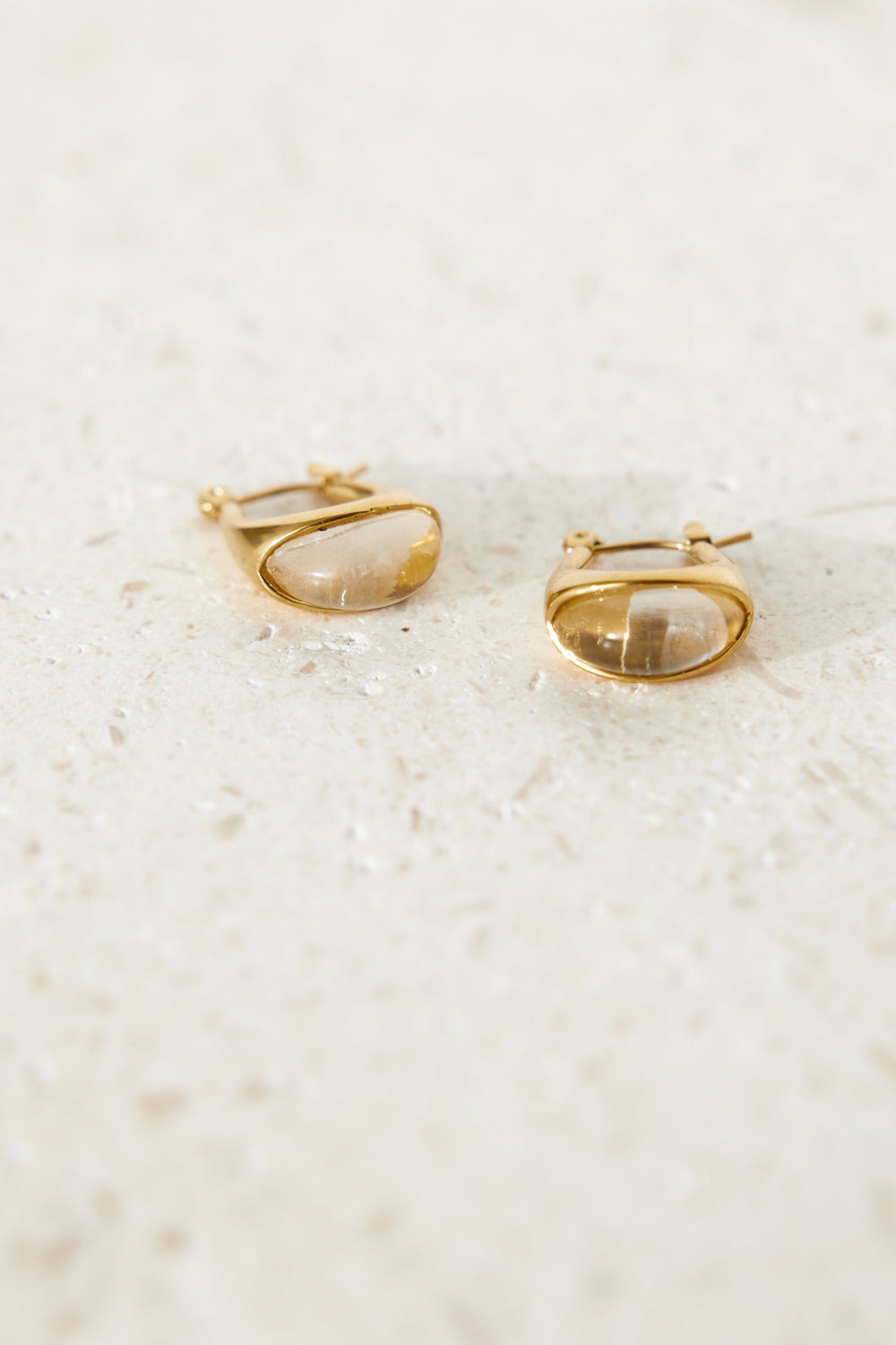 18 Karat Gold-Plated Frozen Earrings with Ice Hoop Jasmine's Boutique Australia