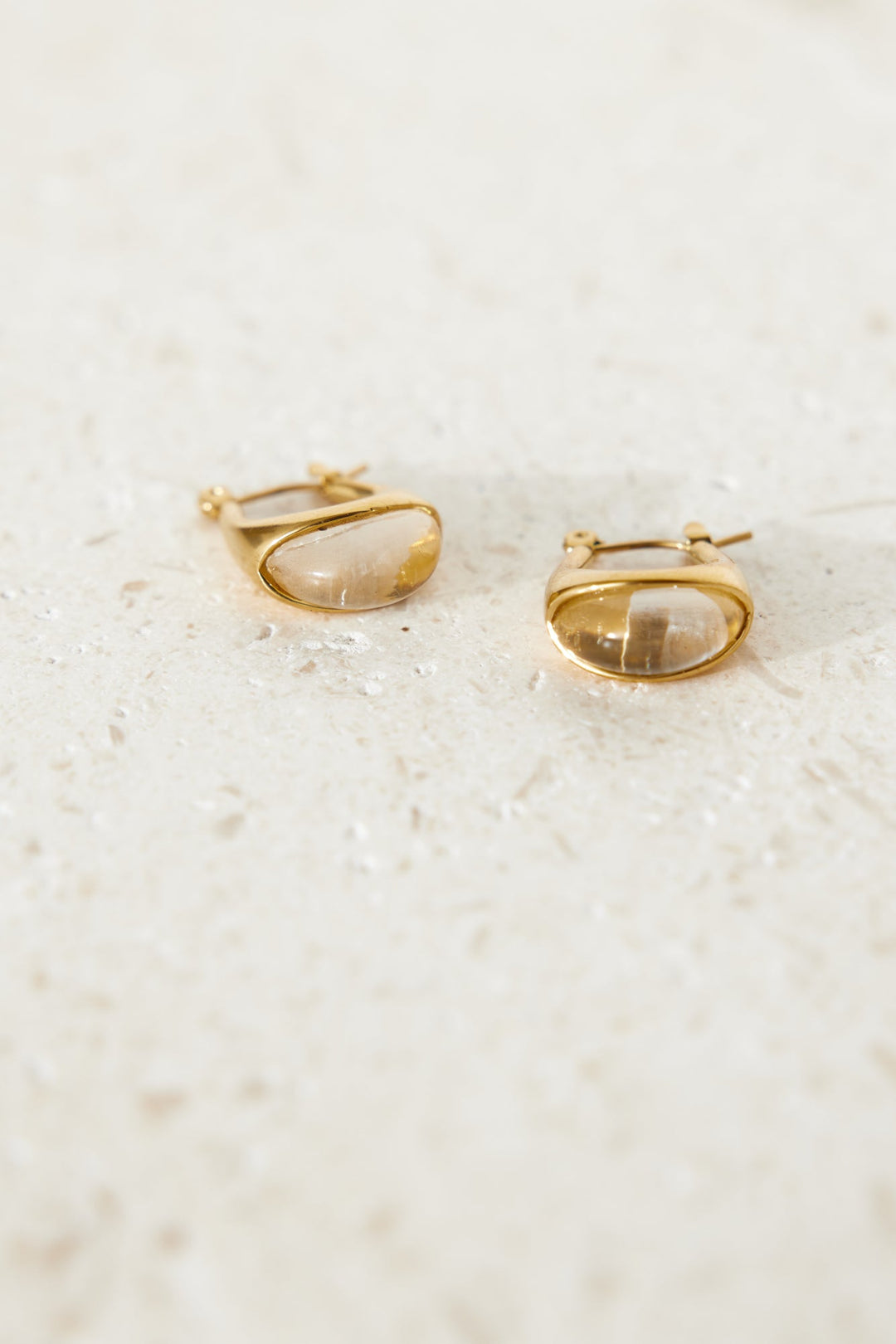 18 Karat Gold-Plated Frozen Earrings with Ice Hoop Jasmine's Boutique Australia
