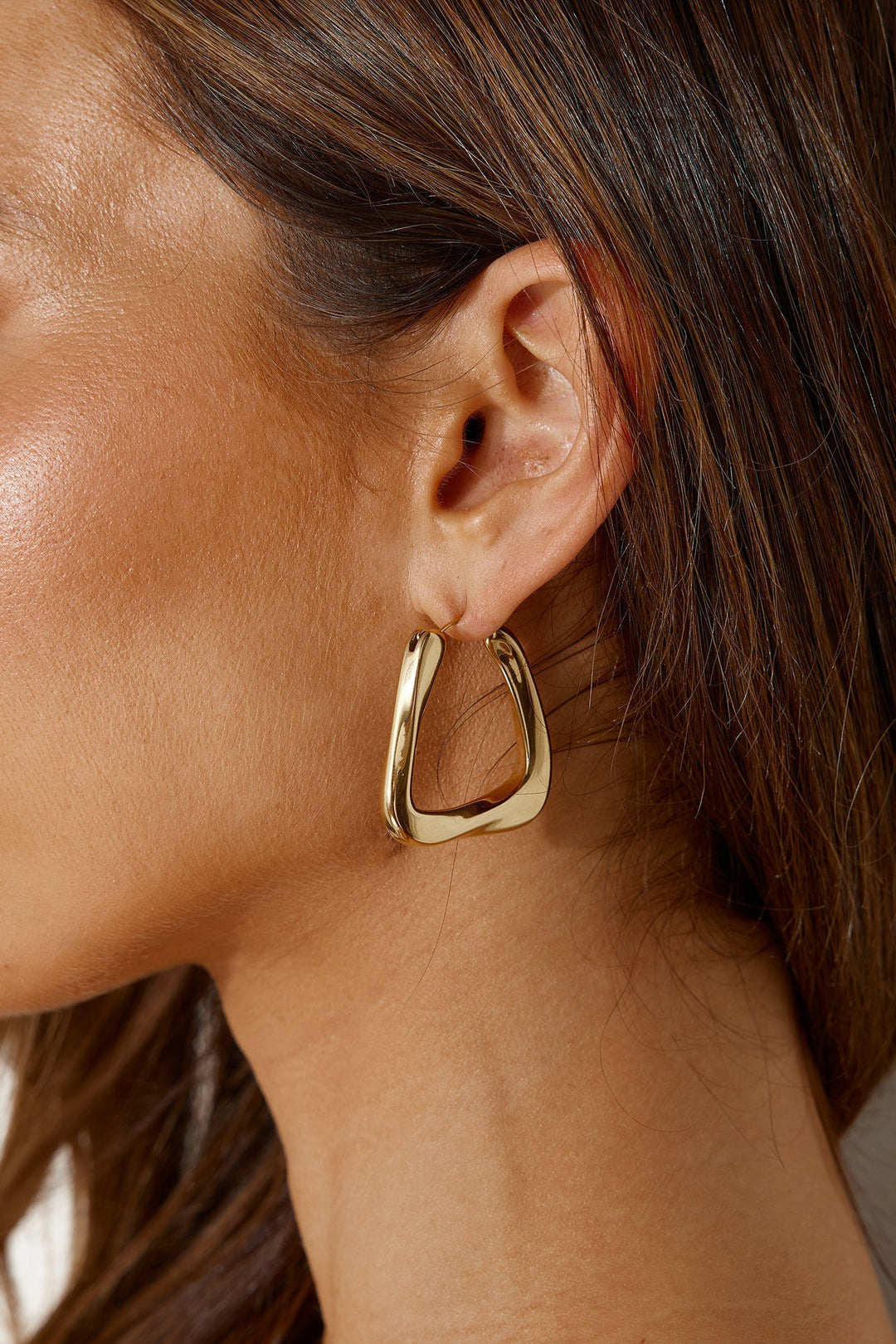 18 Karat Gold Style Hoop Earrings Jasmine's Boutique Australia
