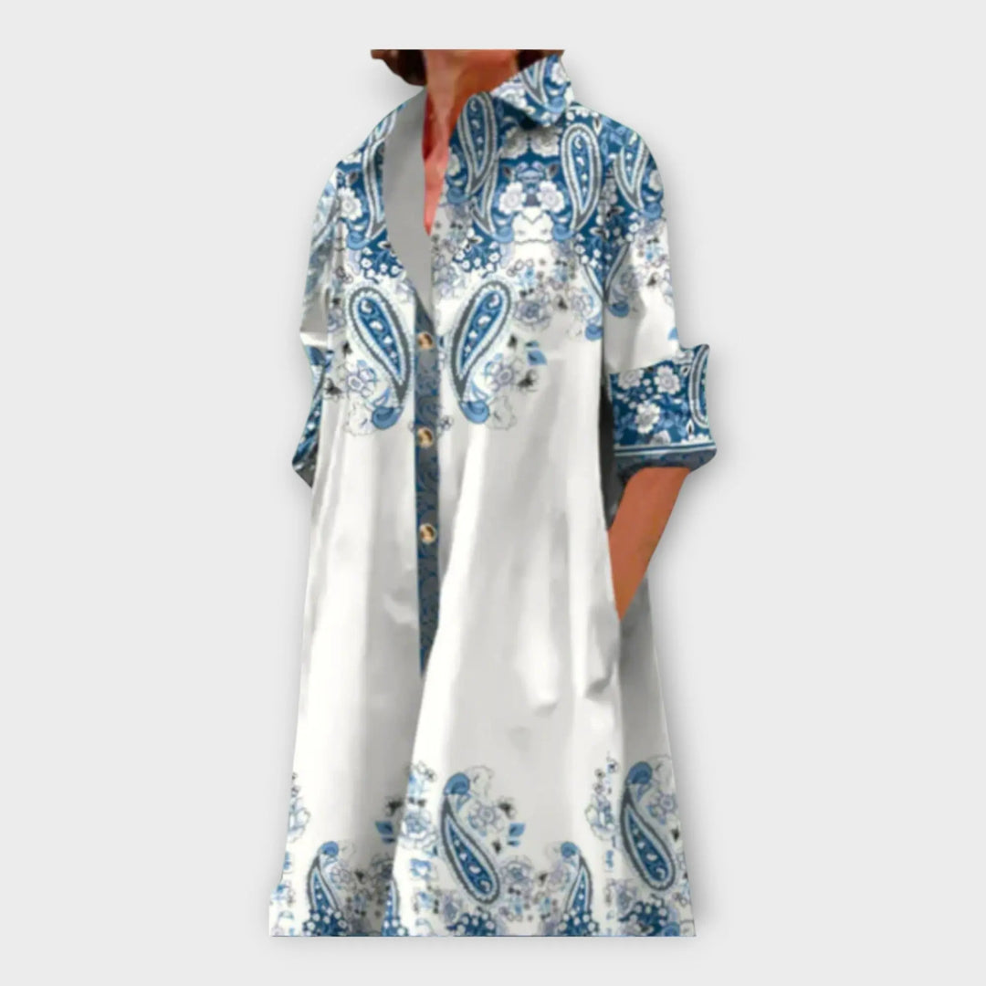 Handmade Dress with Geometric Pattern Jasmine's Boutique Australia