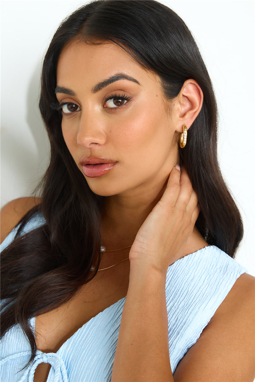 18 Karat Gold Plated Hoop Earrings Jasmine's Boutique Australia