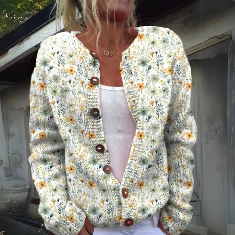 Blue Bloom Vintage Knit Cardigan Jasmine's Boutique Australia