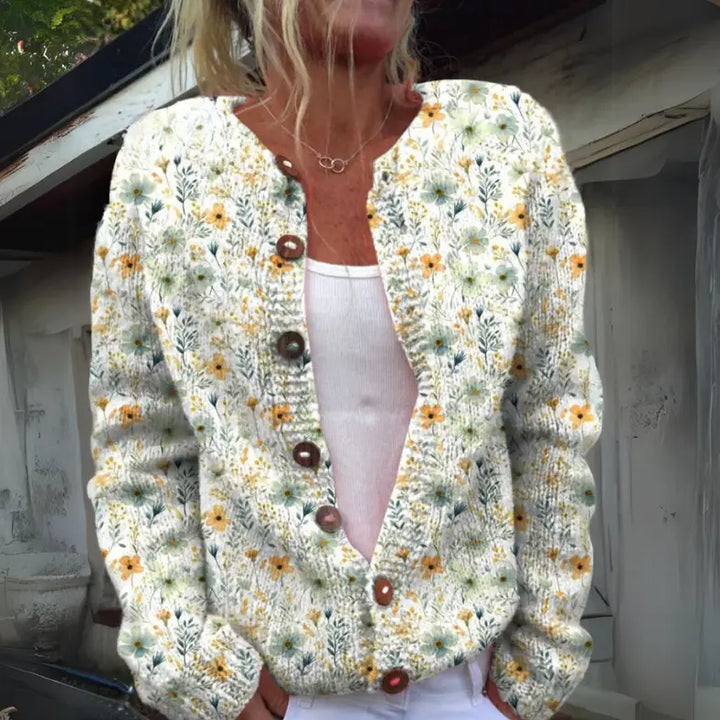 Blue Bloom Vintage Knit Cardigan Jasmine's Boutique Australia