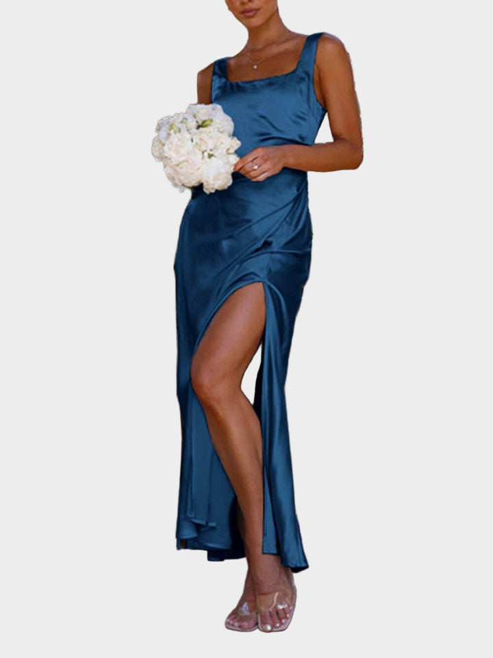 Summer Halter Satin Bridesmaid Prom Maxi Dresses Jasmine's Boutique Australia
