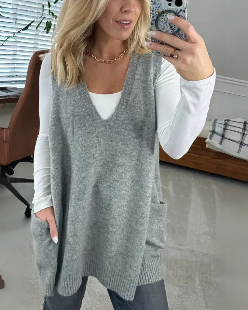Cozy Chic Sleeveless Knit Tunic Jasmine's Boutique Australia