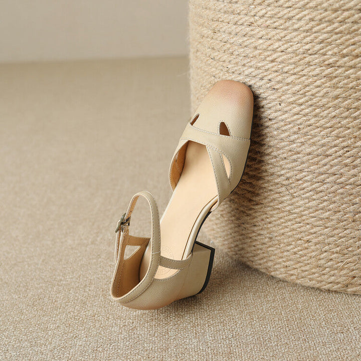 Zolain Genuine Leather Sandals  Liora Lane Boutique