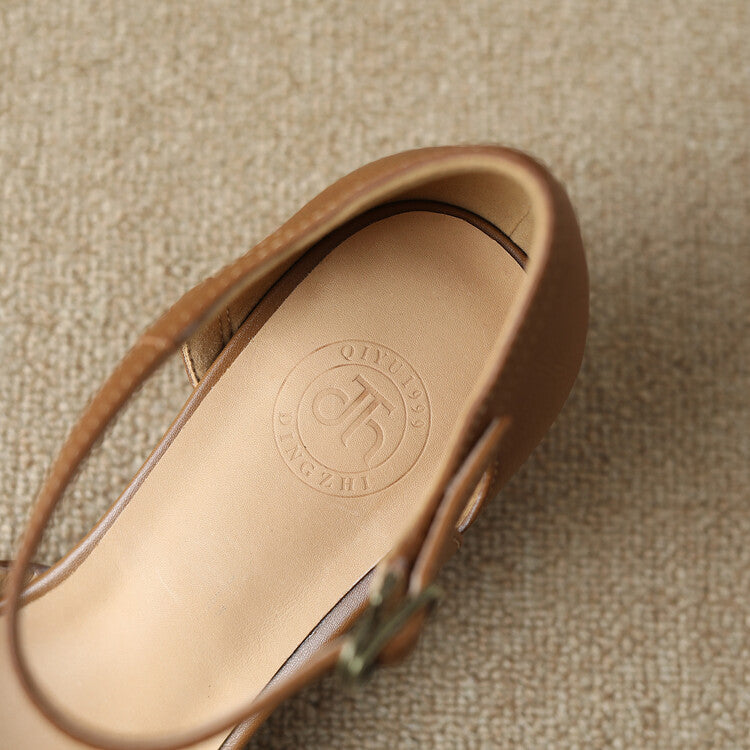 Zolain Genuine Leather Sandals  Liora Lane Boutique