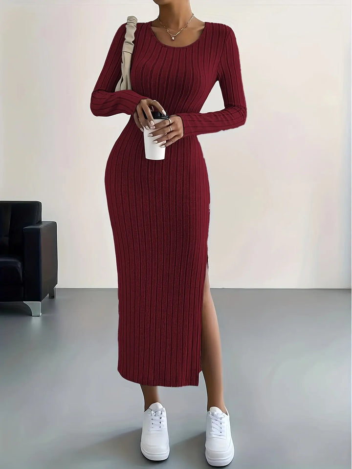 Sleek Ribbed Knit Bodycon Maxi Dress Jasmine's Boutique Australia