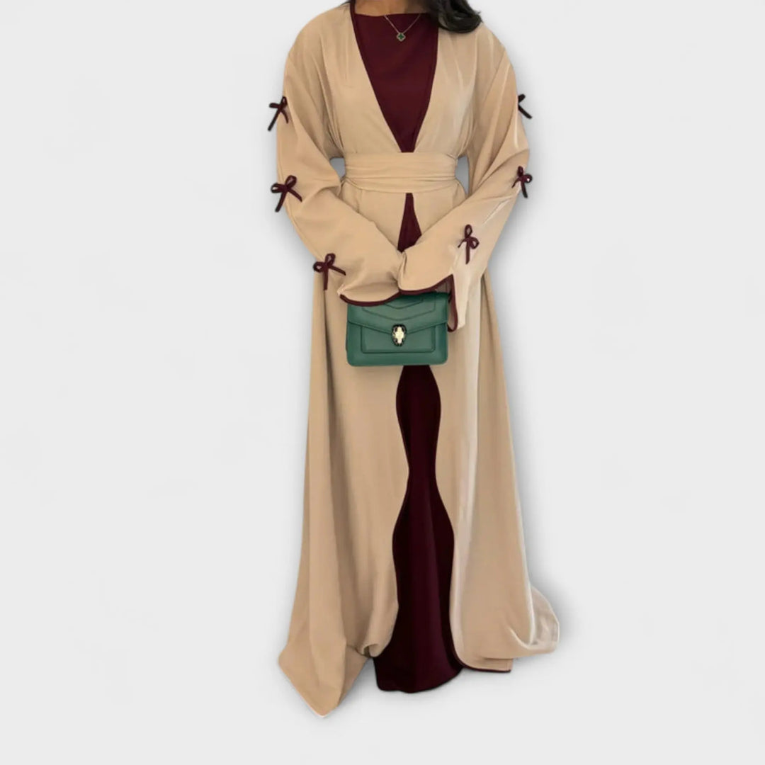 Stylish Cardigan and Dress Combined with Striped Decoration Jasmine's Boutique Australia