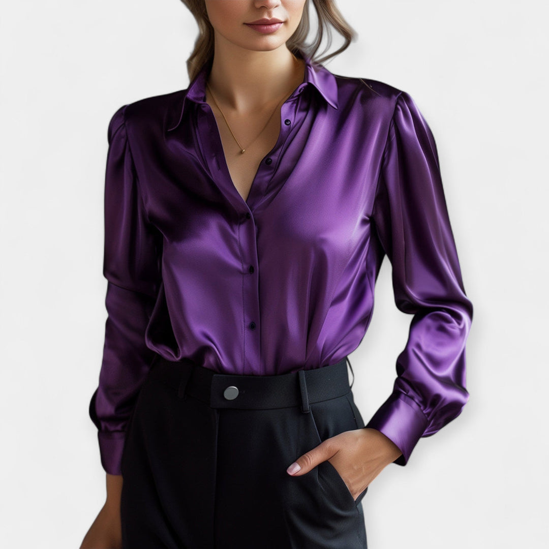 Satin Blouse with Collar Jasmine's Boutique Australia