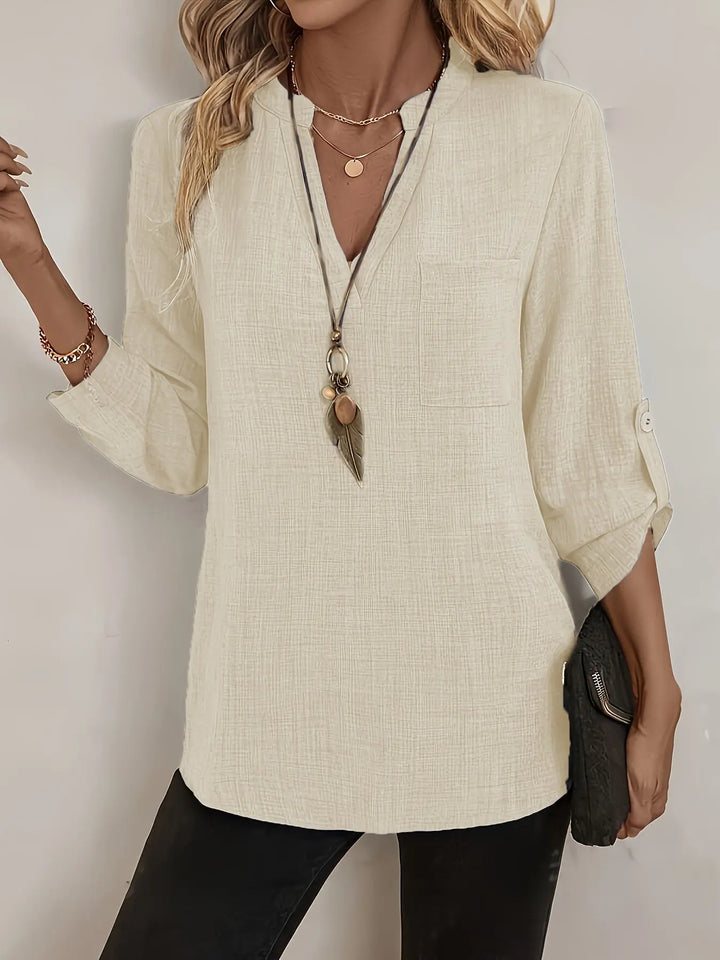 Olive Breeze V-Neck Tunic Top Jasmine's Boutique Australia