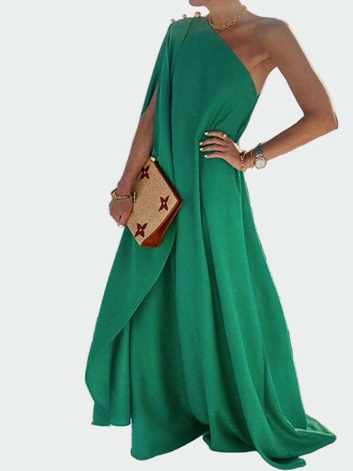 Solid Color One Shoulder Maxi Dress Jasmine's Boutique Australia