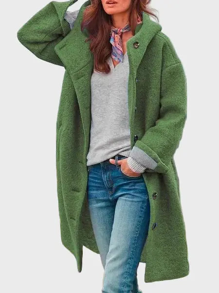 Cozy Buttoned Long Coat Jasmine's Boutique Australia