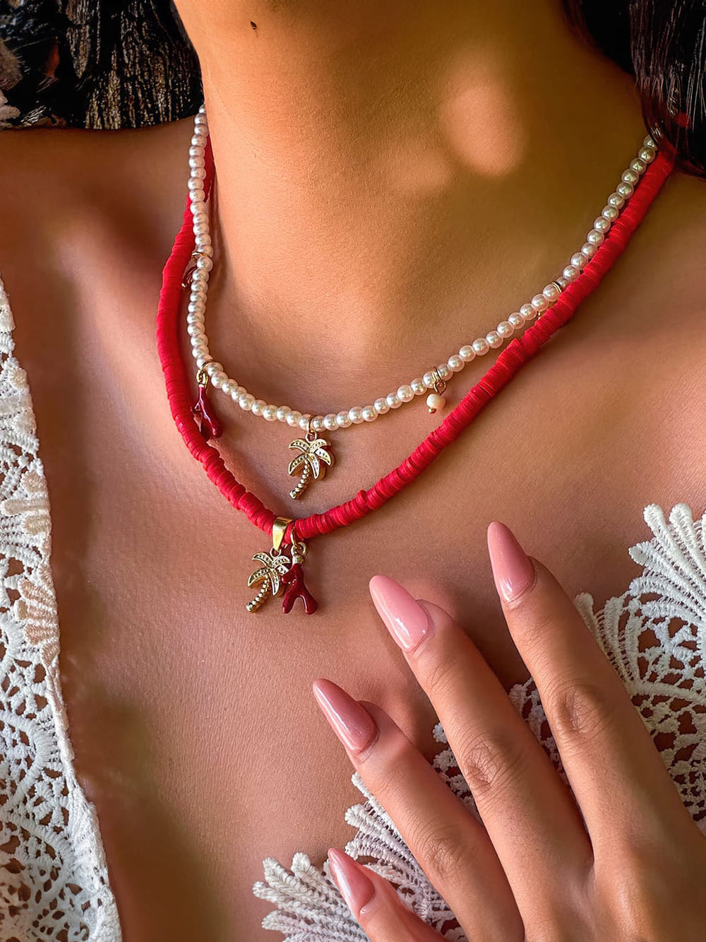 Tahiti Sunset Pearl Beach Necklace Gold Jasmine's Boutique Australia