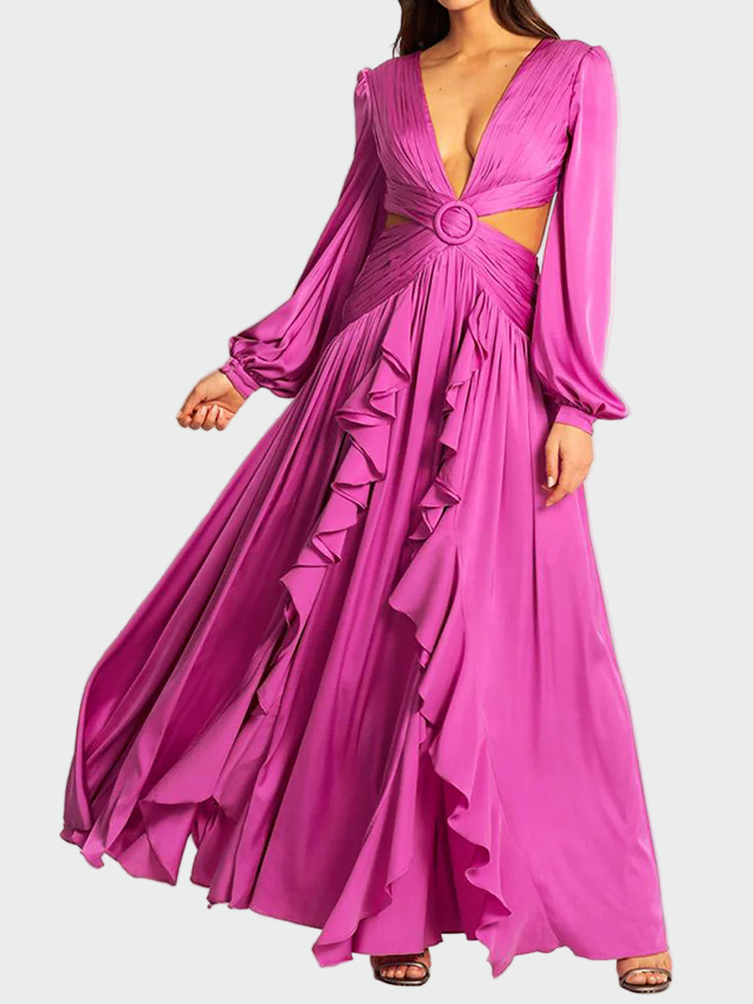 Ruffle V Neck Maxi Dress Jasmine's Boutique Australia
