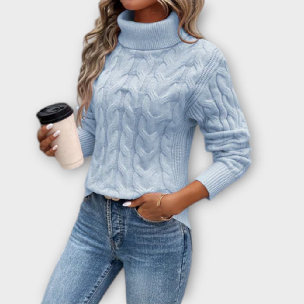 Amelia – Elegant Roll Neck Sweater Liora Lane Boutique