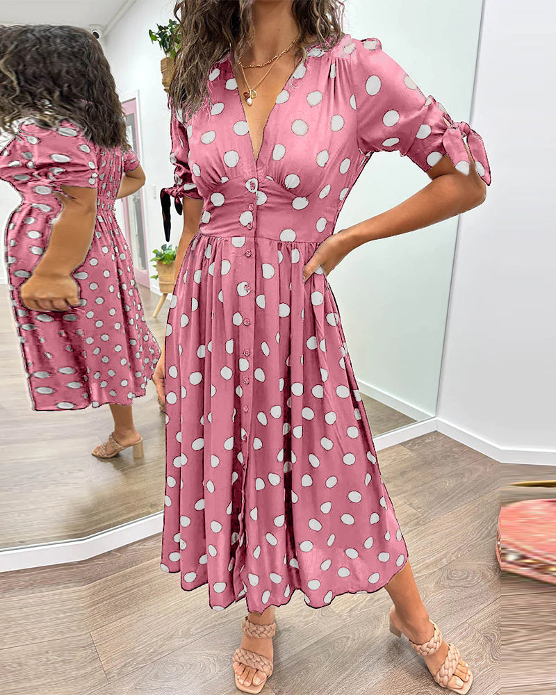 Monique™ | Elegant Polka Dot Dress Jasmine's Boutique Australia