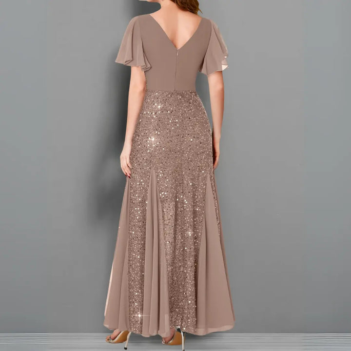 Scarlet Elegance Sequin Evening Gown Jasmine's Boutique Australia