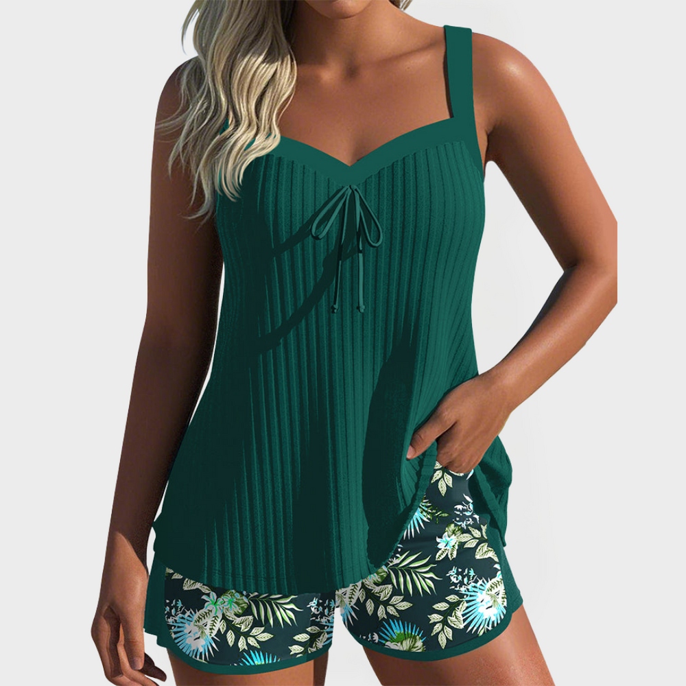 Tankini Set with Floral Designs Jasmine's Boutique Australia