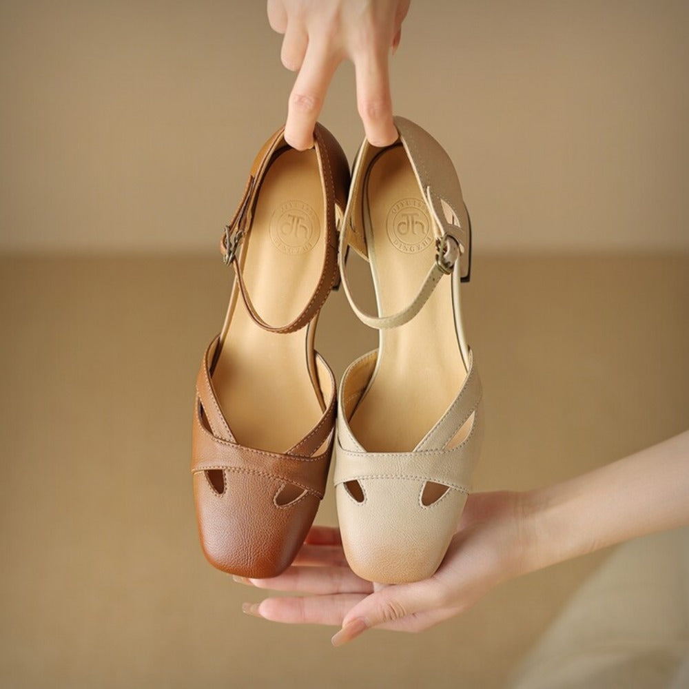 Zolain Genuine Leather Sandals  Liora Lane Boutique