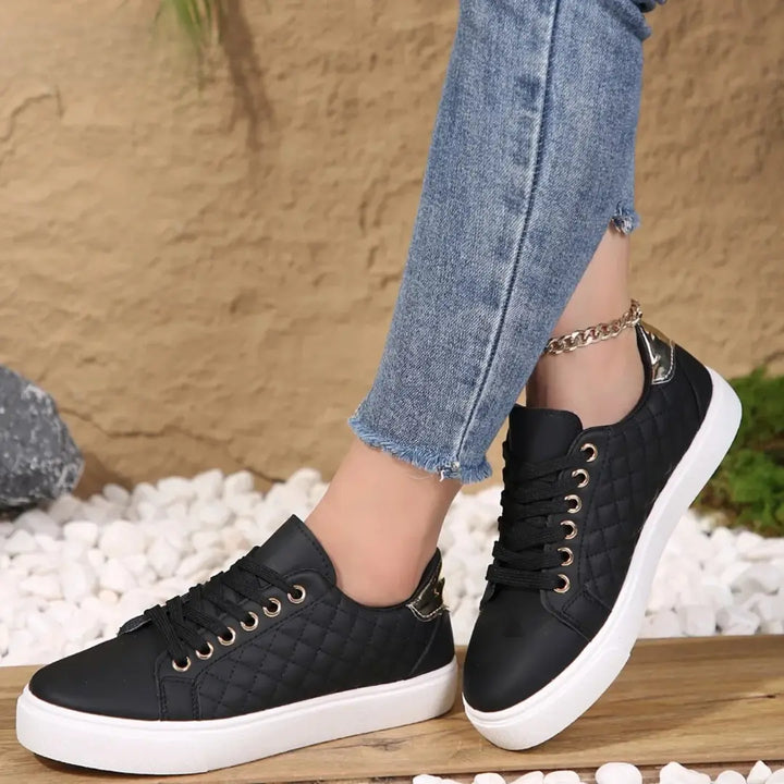 Quilted Gold Accent Sneakers Jasmine's Boutique Australia