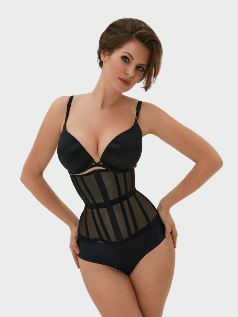 Celestia Nude Mesh Corset Jasmine's Boutique Australia