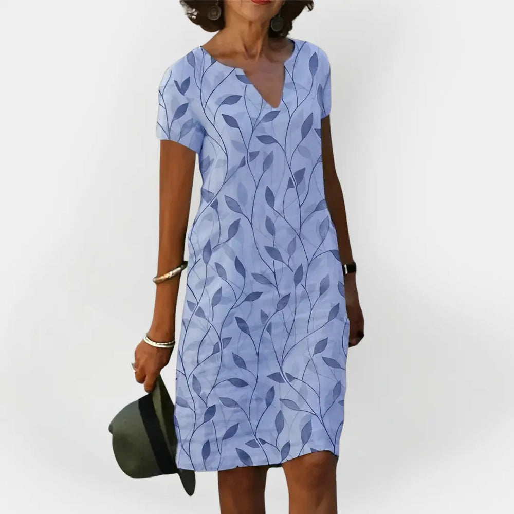 Summer Dress with Leaf Design Jasmine's Boutique Australia