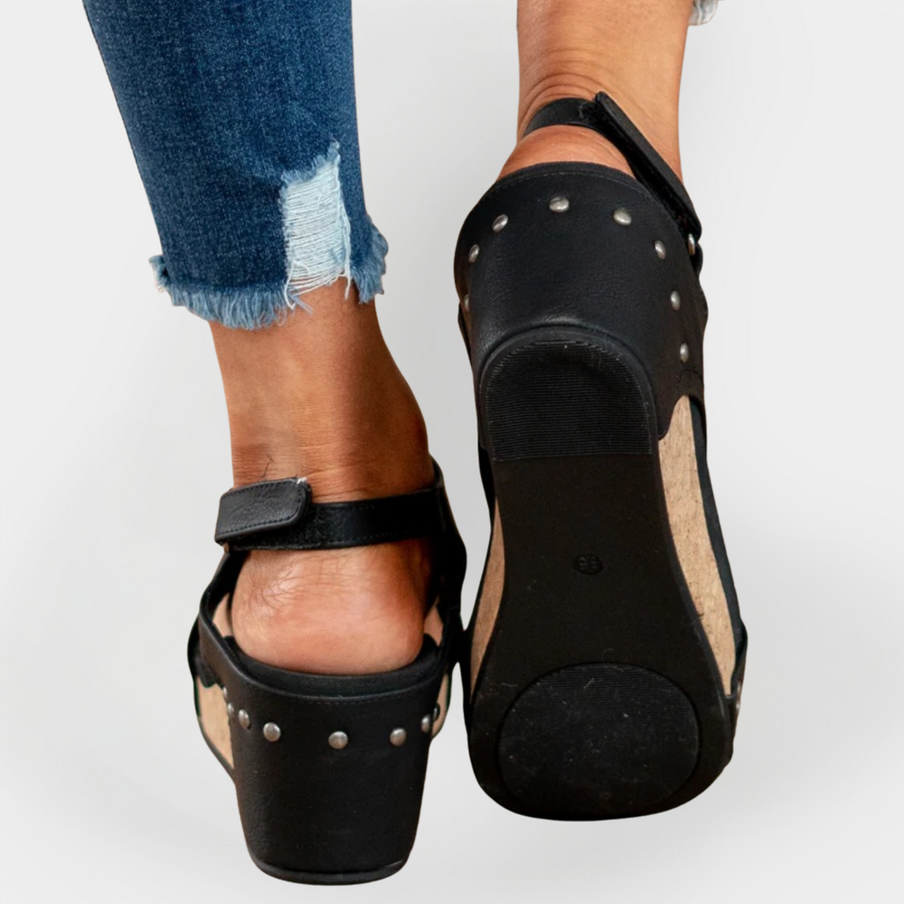 Suede Sandals with Elevated Sole Liora Lane Boutique