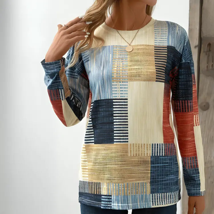 Autumn Mosaic Long Sleeve Top Jasmine's Boutique Australia