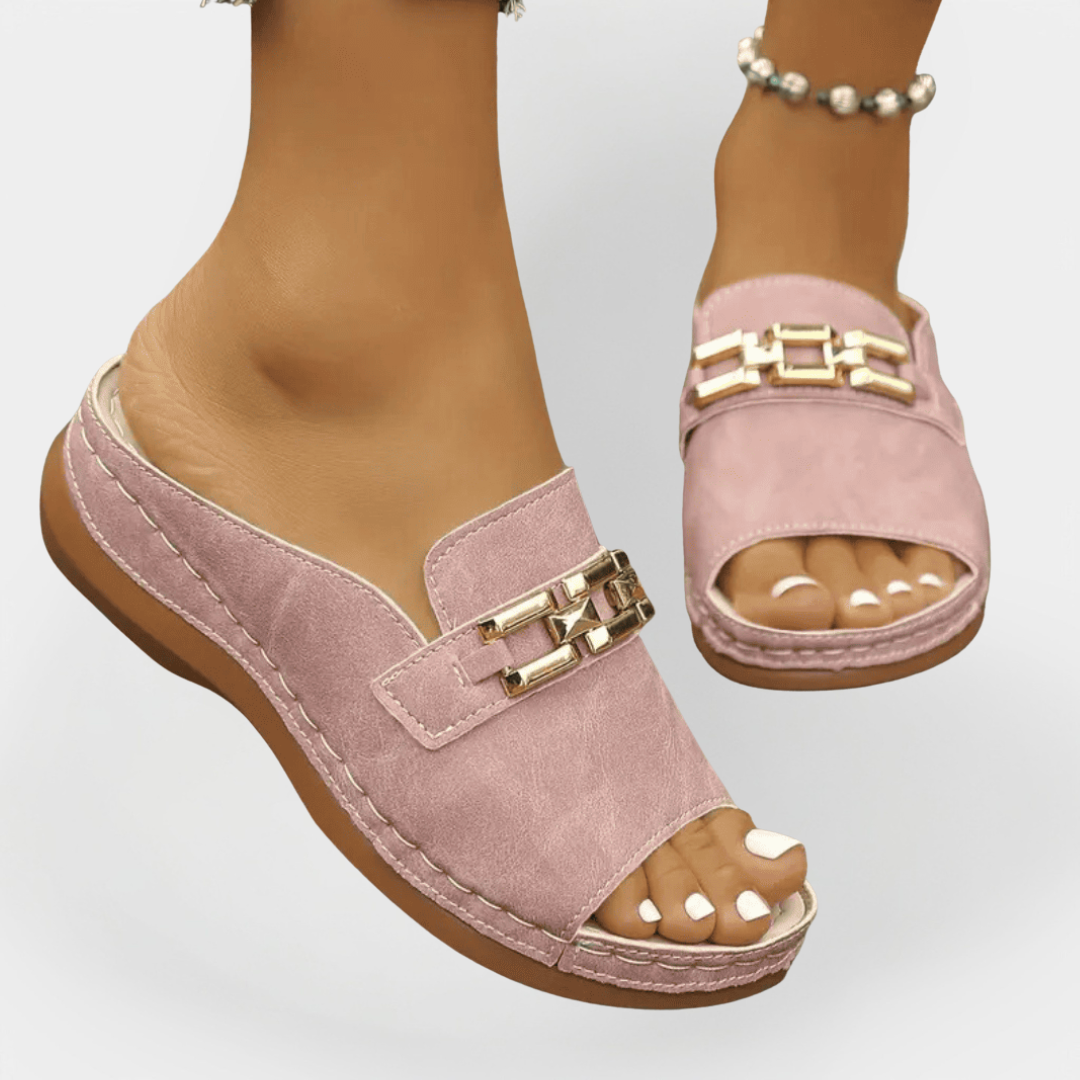 Orthopedic Leather Flip-Flops Liora Lane Boutique