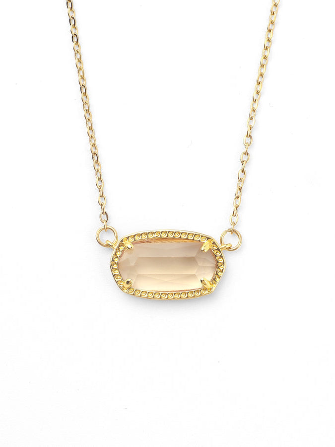 Oval Birthstone Pendant Necklace Jasmine's Boutique Australia
