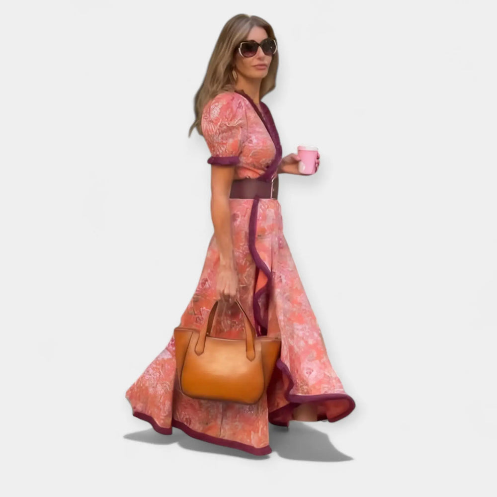 Romantic Dress with Belt and Satin Ruffles Jasmine's Boutique Australia